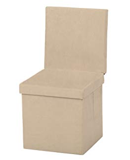 The FHE Group Folding Chair/Ottoman, Beige Suede