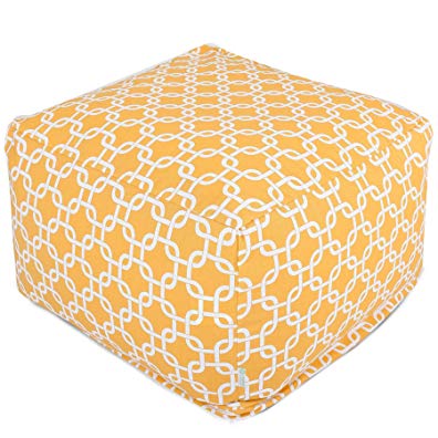 Majestic Home Goods Yellow Links Ottoman, Large